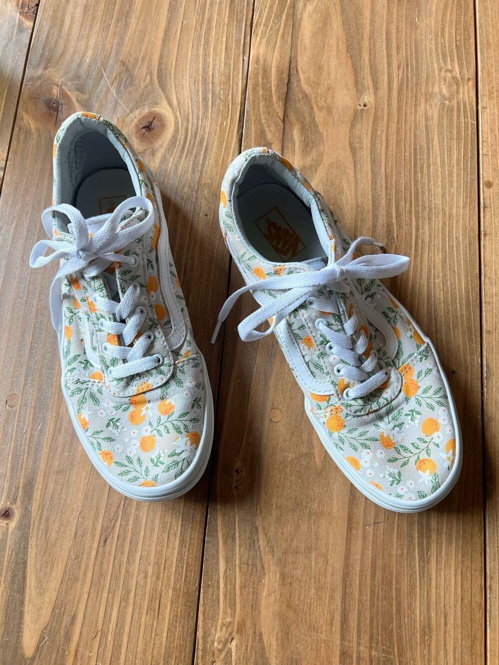 Vans Citrus Floral Print Canvas Lace-Up Skate Sneakers Women’s 5.5